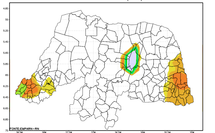 RN DEVERÁ TER AUMENTO DAS CHUVAS NOS PRÓXIMOS DIAS, PREVÊ EMPARN