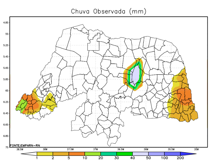RN DEVERÁ TER AUMENTO DAS CHUVAS NOS PRÓXIMOS DIAS, PREVÊ EMPARN