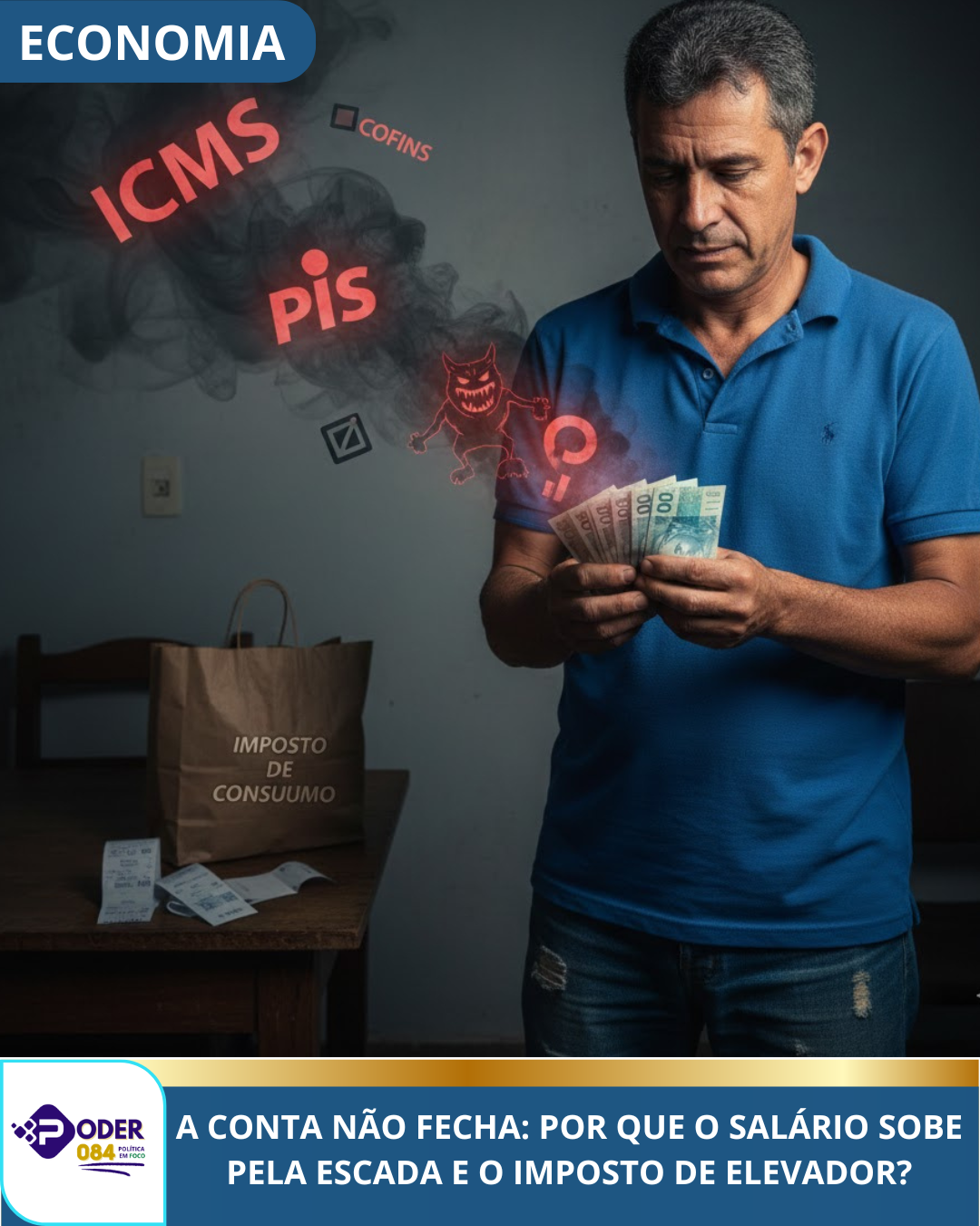 A CONTA NÃO FECHA: POR QUE O SALÁRIO SOBE PELA ESCADA E O IMPOSTO DE ELEVADOR?