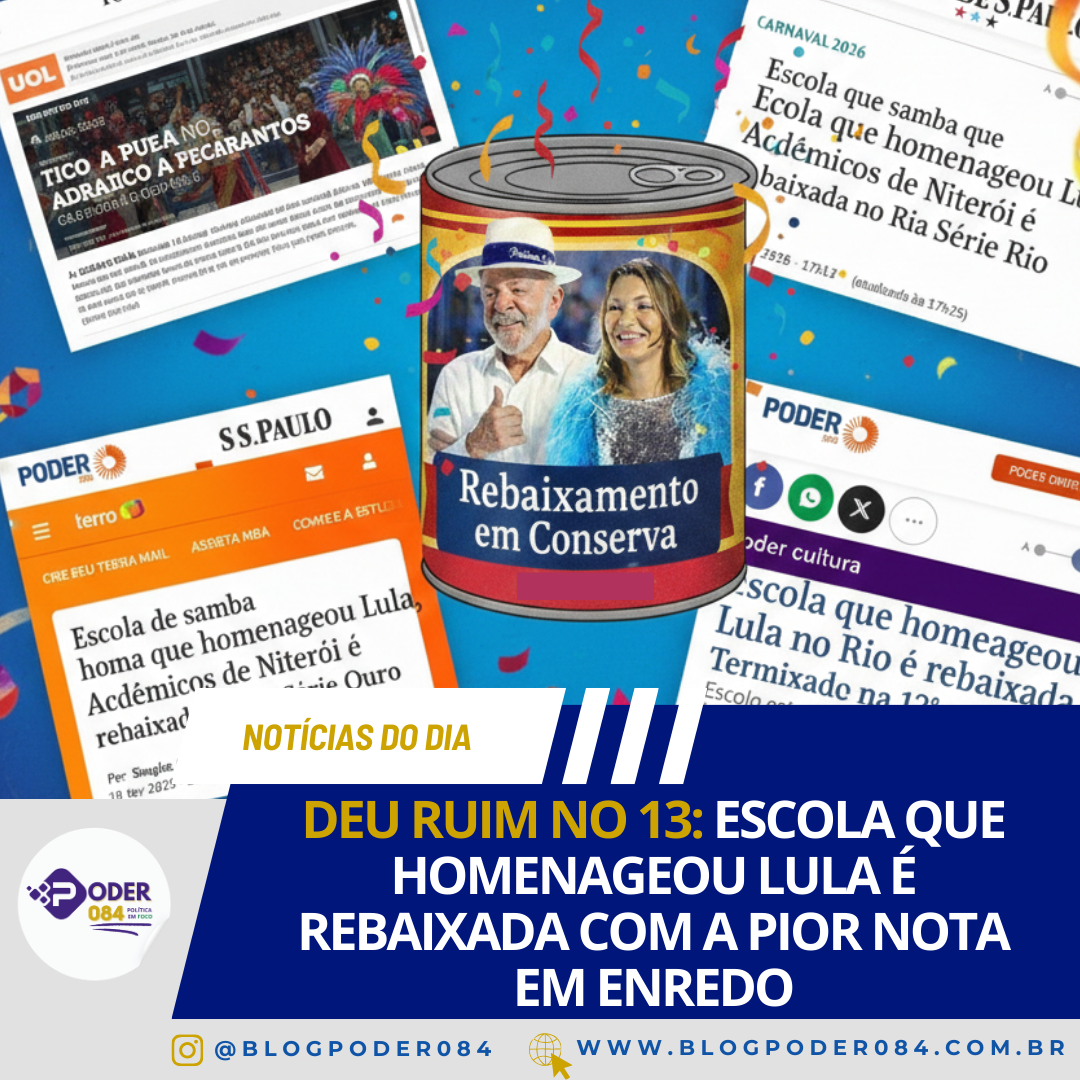 DEU RUIM NO 13: ESCOLA QUE HOMENAGEOU LULA É REBAIXADA COM A PIOR NOTA EM ENREDO