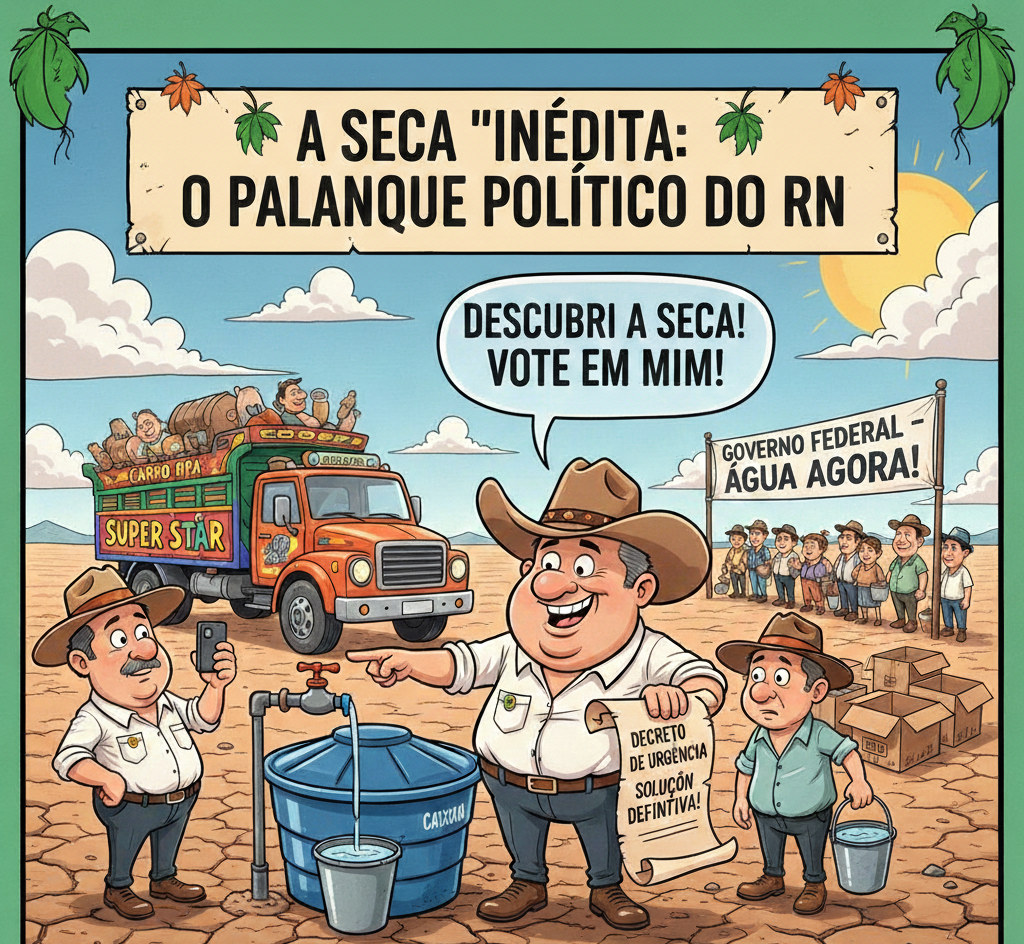 A SECA “INÉDITA”: QUANDO A ESTIAGEM VIRA O MELHOR CABO ELEITORAL DO RIO GRANDE DO NORTE