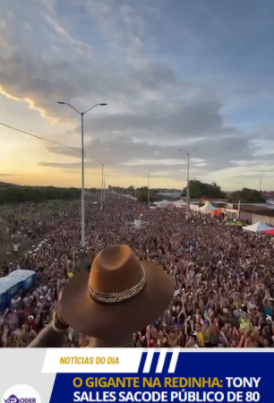 O GIGANTE NA REDINHA: TONY SALLES SACODE PÚBLICO DE 80 MIL PESSOAS NA AVENIDA DA ALEGRIA