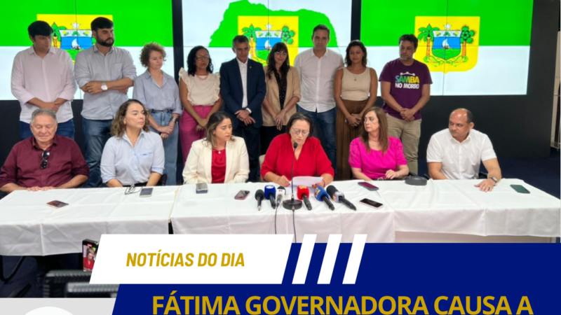 FÁTIMA GOVERNADORA CAUSA A DESISTÊNCIA DA FÁTIMA SENADORA: “MEU COMPROMISSO É COM O RN”