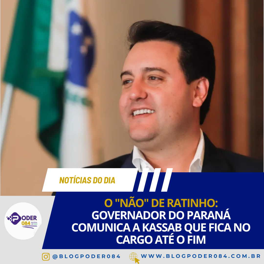 O “NÃO” DE RATINHO: GOVERNADOR DO PARANÁ COMUNICA A KASSAB QUE FICA NO CARGO ATÉ O FIM