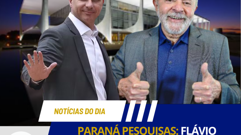 PARANÁ PESQUISAS: FLÁVIO BOLSONARO APARECE NUMERICAMENTE À FRENTE NO 2º TURNO