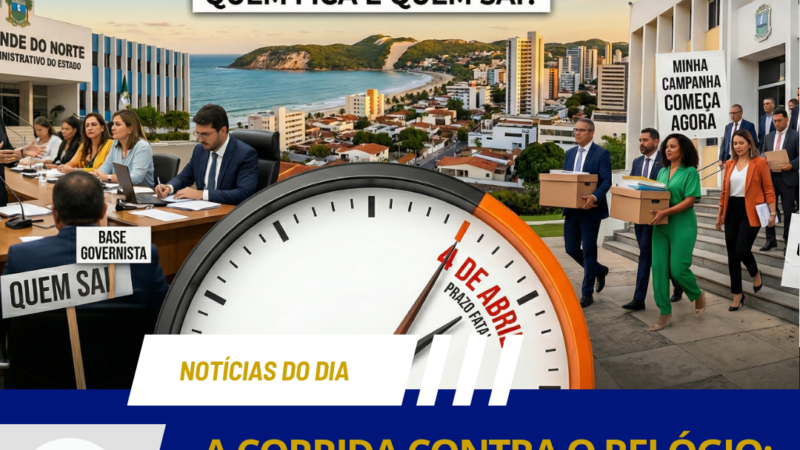 A CORRIDA CONTRA O RELÓGIO: O “PRAZO FATAL” QUE REDESENHA A POLÍTICA NO RN