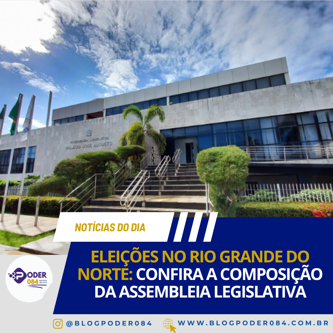 ELEIÇÕES NO RIO GRANDE DO NORTE: CONFIRA A COMPOSIÇÃO DA ASSEMBLEIA LEGISLATIVA