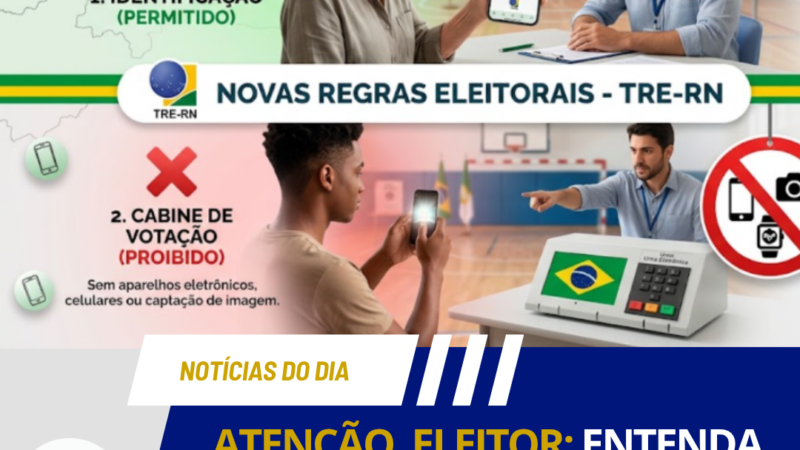 ATENÇÃO, ELEITOR: ENTENDA AS NOVAS REGRAS DO TRE-RN SOBRE CELULARES E VOTAÇÃO