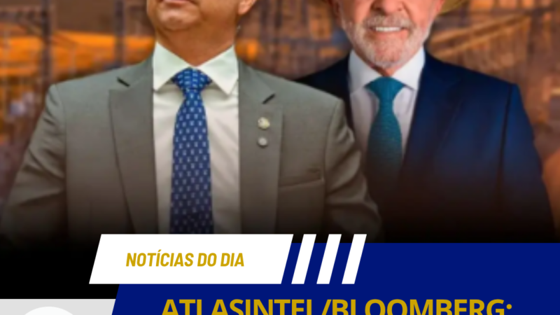ATLASINTEL/BLOOMBERG: FLÁVIO BOLSONARO LIDERA COM 52,8% E LULA TEM 47,2%